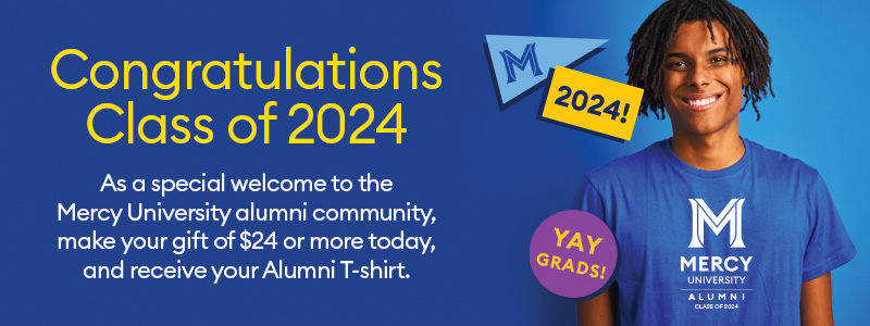 AG24 Class Of 2024 Gift Mercy University   AG24 Classof2024 Gift 1 ALUMNI T BANNER 800X300 V1 