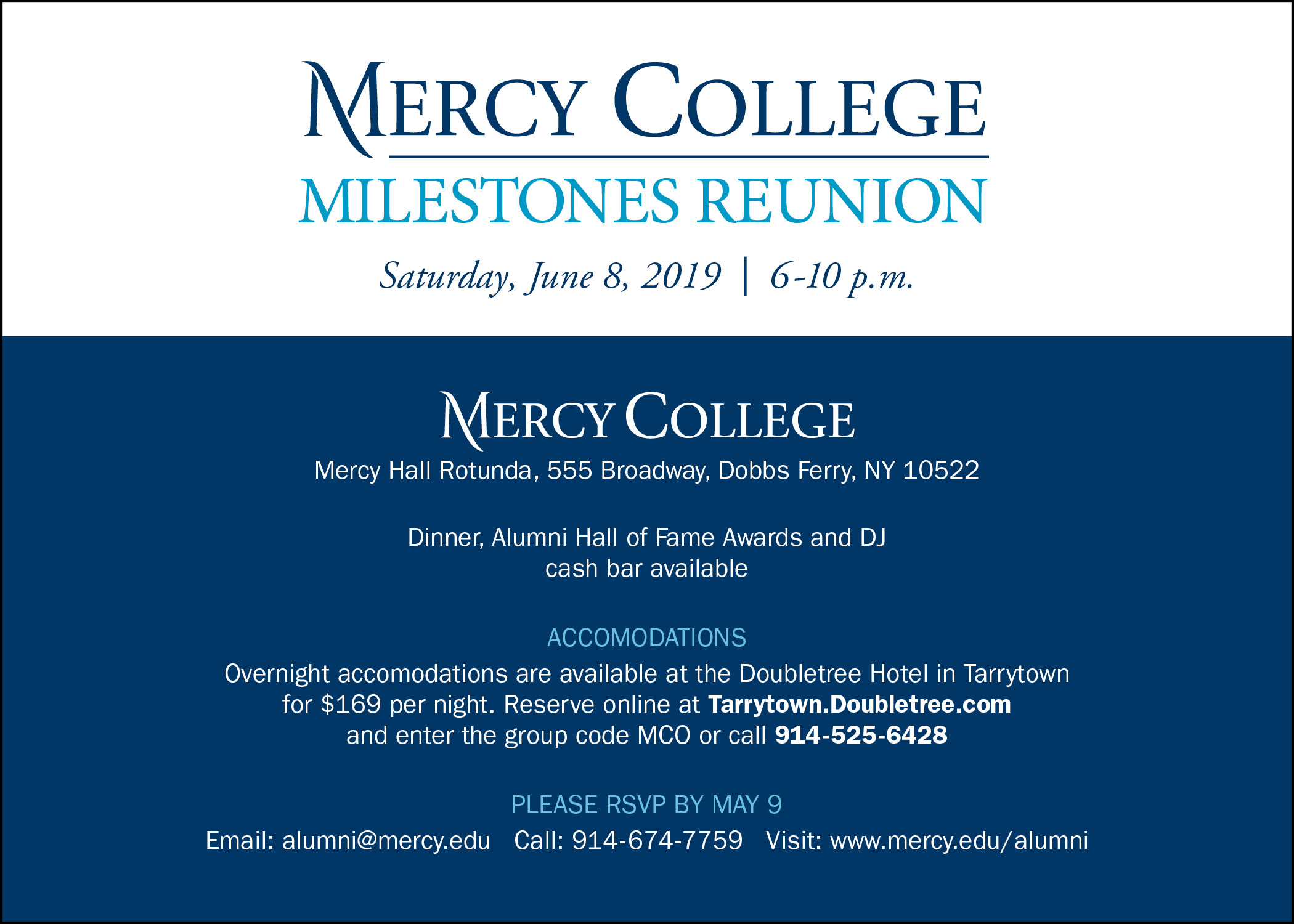 Milestone Reunion Invitation with details